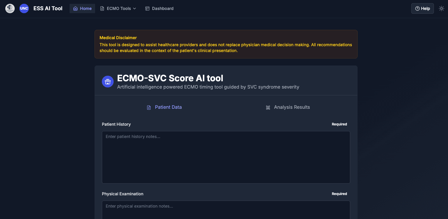 AI Tool for ECMO Timing in SVC Syndrome