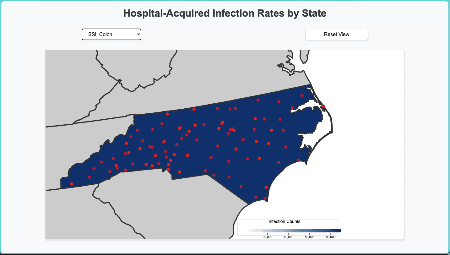 Hospital Infection Map Visualization